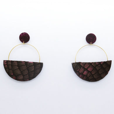 Boucles d'oreilles  •ISA• marrons