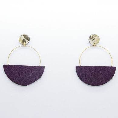 Boucles d'oreilles  •ISA• violettes