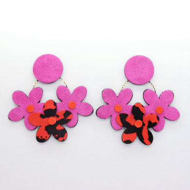 Boucles d'oreilles •NINI• roses