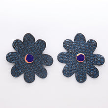 Charger l&#39;image dans la galerie, Boucles d&#39;oreilles •DOUA• bleu canard