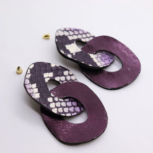 Boucles d'oreilles •DAGDA• violettes