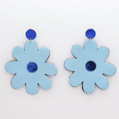 Boucles d'oreilles •SAINTA• bleues