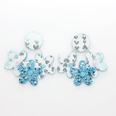 Boucles d'oreilles •NINI• bleutées