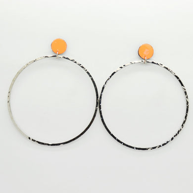 Boucles d'oreilles •PAULA• argents/oranges