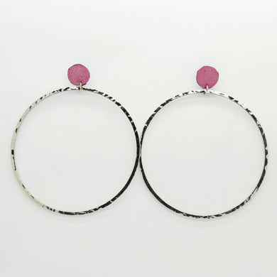 Boucles d'oreilles •PAULA• argents/roses