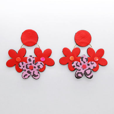 Boucles d'oreilles •NINI• Rouges