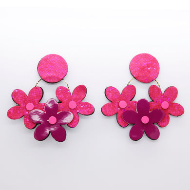 Boucles d'oreilles •NINI• roses