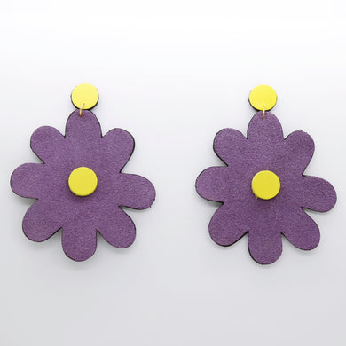 Boucles d'oreilles •SAINTA• violettes