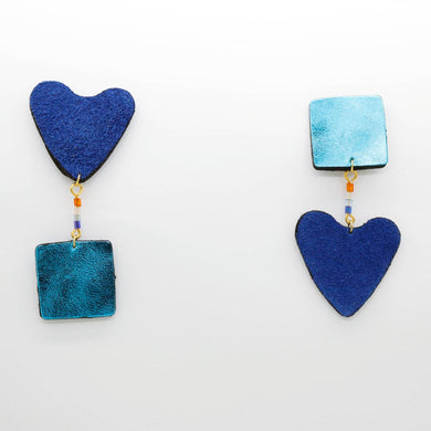 Boucles d'oreilles •ALBERTA• bleues