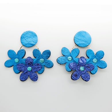 Boucles d'oreilles •NINI• bleues