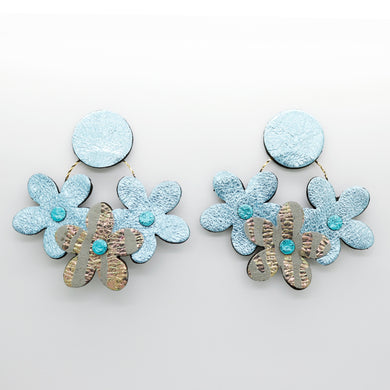 Boucles d'oreilles •NINI• bleues