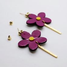 Charger l&#39;image dans la galerie, Boucles d&#39;oreilles •MILA• violettes