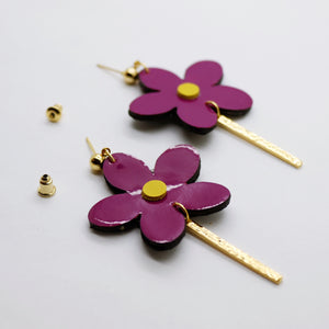 Boucles d'oreilles •MILA• violettes