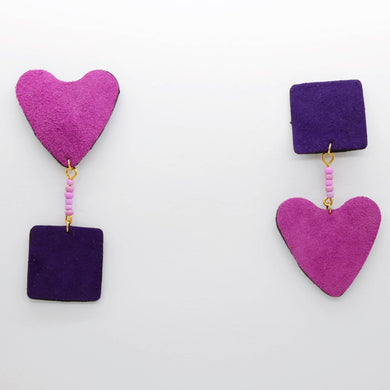 Boucles d'oreilles •ALBERTA• violettes