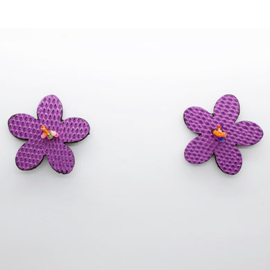 Boucles d'oreilles •ARIE• violettes