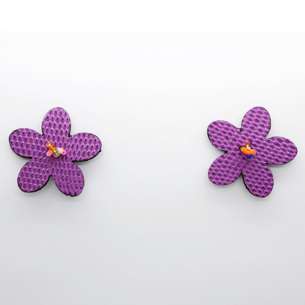 Boucles d'oreilles •ARIE• violettes