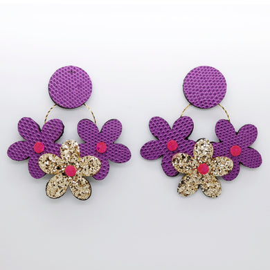 Boucles d'oreilles •NINI• violettes