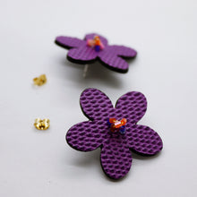 Charger l&#39;image dans la galerie, Boucles d&#39;oreilles •ARIE• violettes