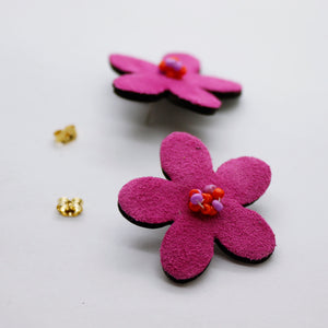 Boucles d'oreilles •ARIE• roses