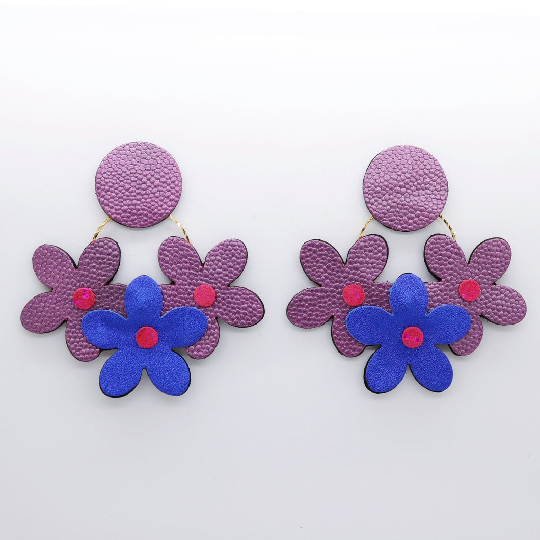 Boucles d'oreilles •NINI• violettes