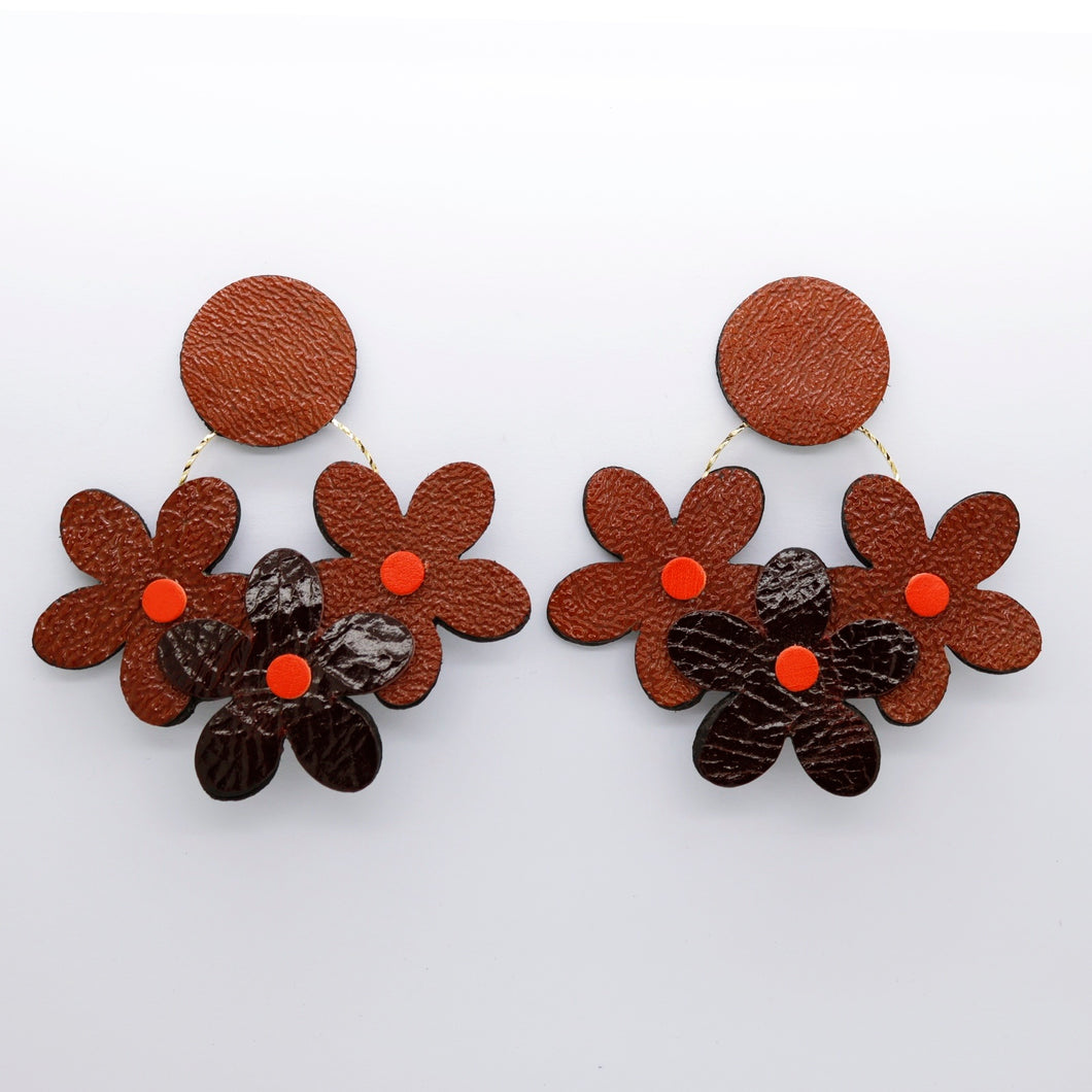 Boucles d'oreilles •NINI• marrons