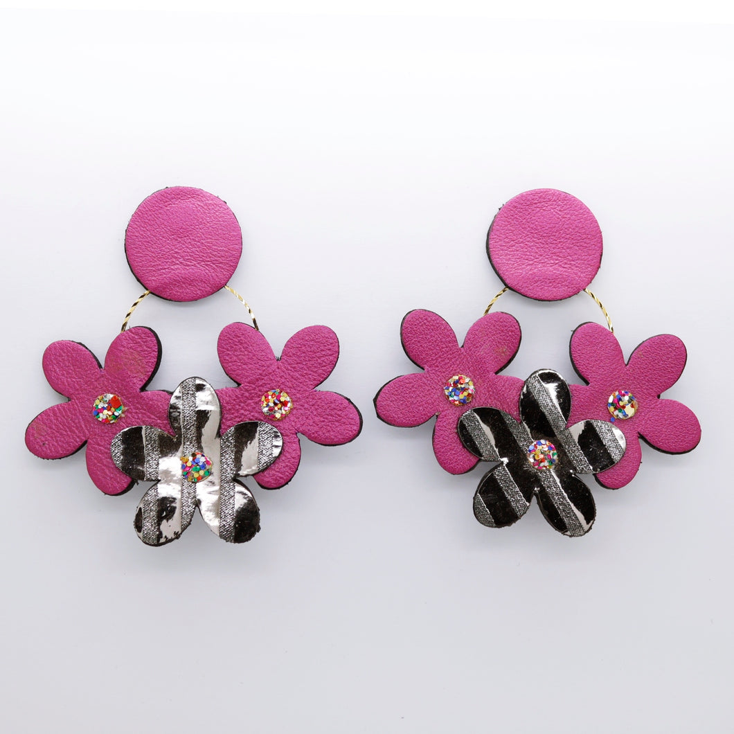 Boucles d'oreilles •NINI• roses