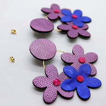 Charger l&#39;image dans la galerie, Boucles d&#39;oreilles •NINI• violettes